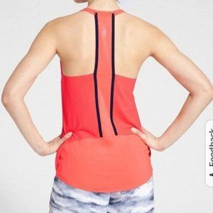 Athleta Lightspeed Racerback Tank Top in Neon Orange Size Medium Neon Or…